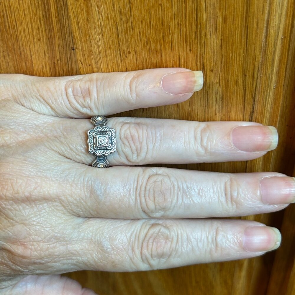 Silver Square Ring - image 3
